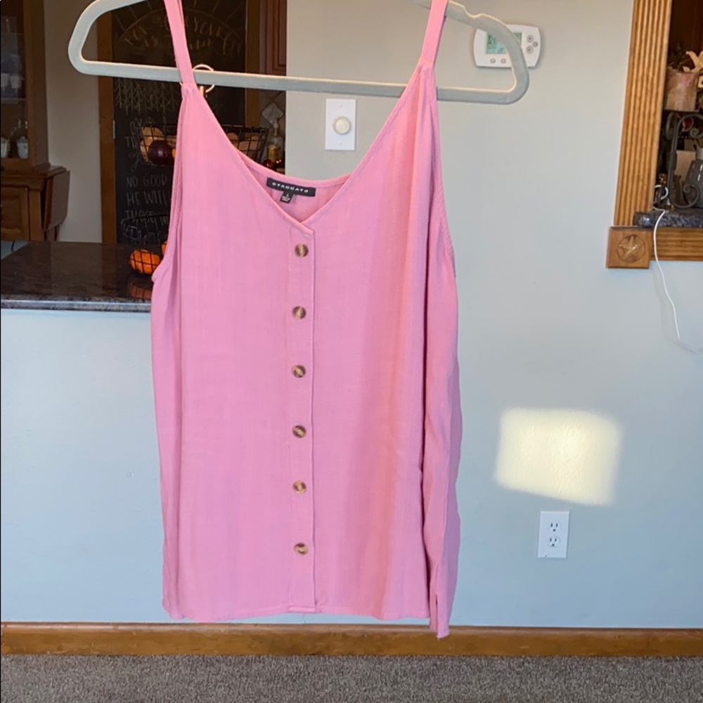 Pink Staccato Tank Top
